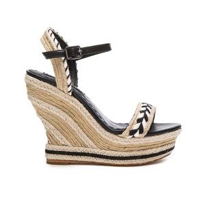 Alice + Olivia Janaya Sandal in Black and White